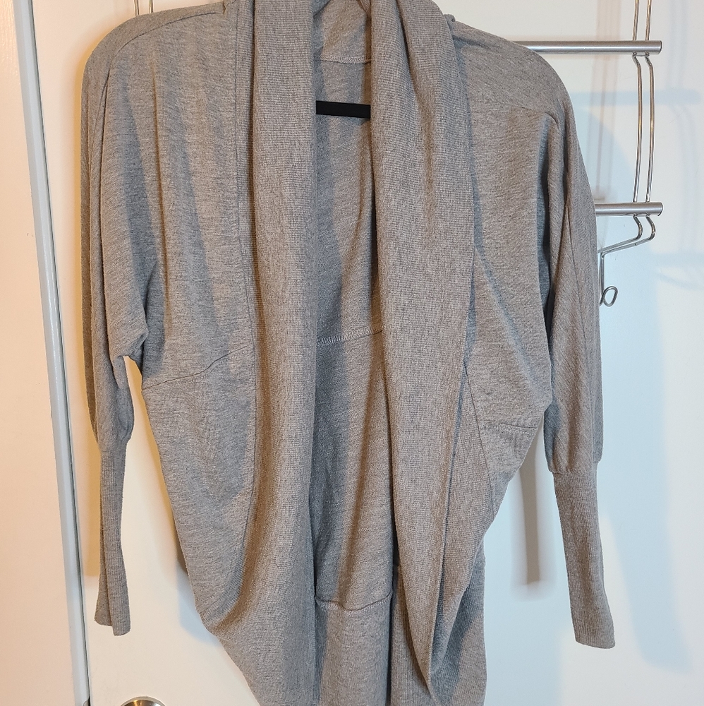 Cowl draped cartigan
